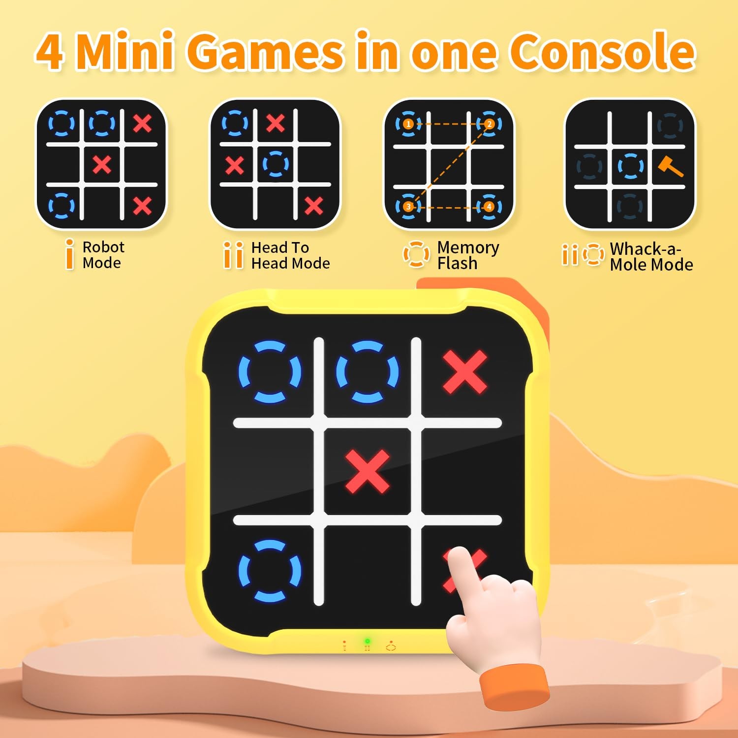 4 in 1 Electronic Tic Tac Toe Handheld Digital Puzzle Game