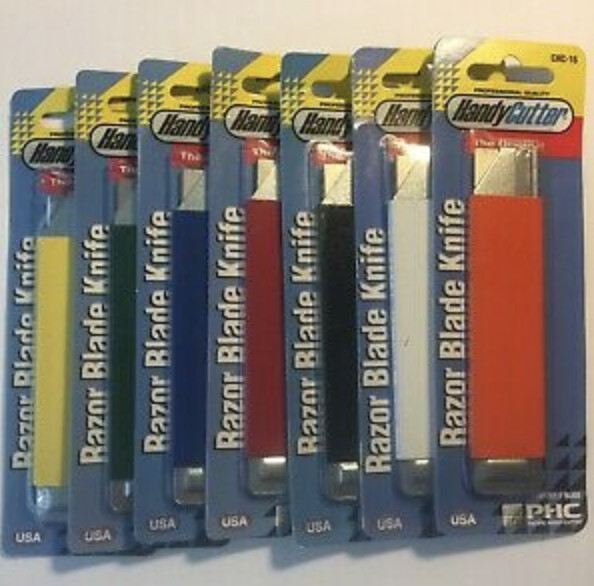 1 each Handy Cutter Razor Blade Knife Box Cutter Random Color Jiffy Style