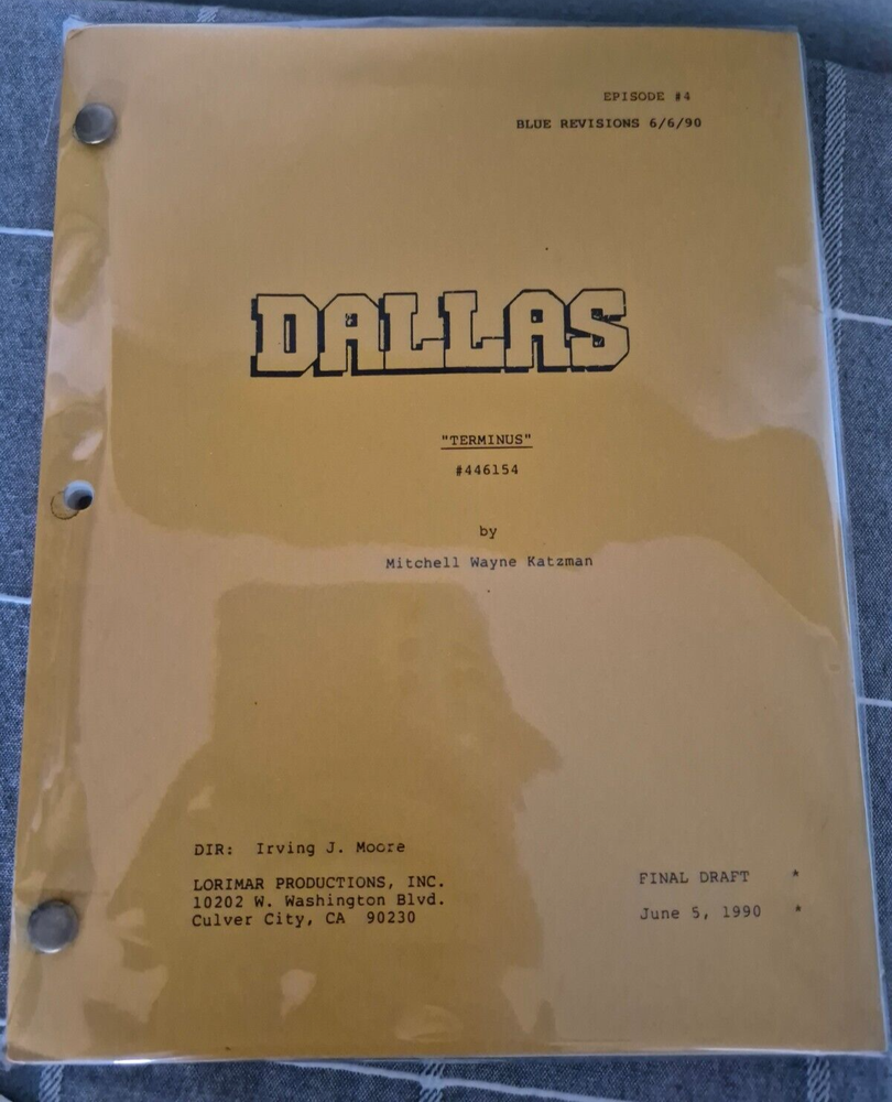 Dallas Script Terminus Sheree J. Wilson Patrick Duffy Final Draft Paris 1990