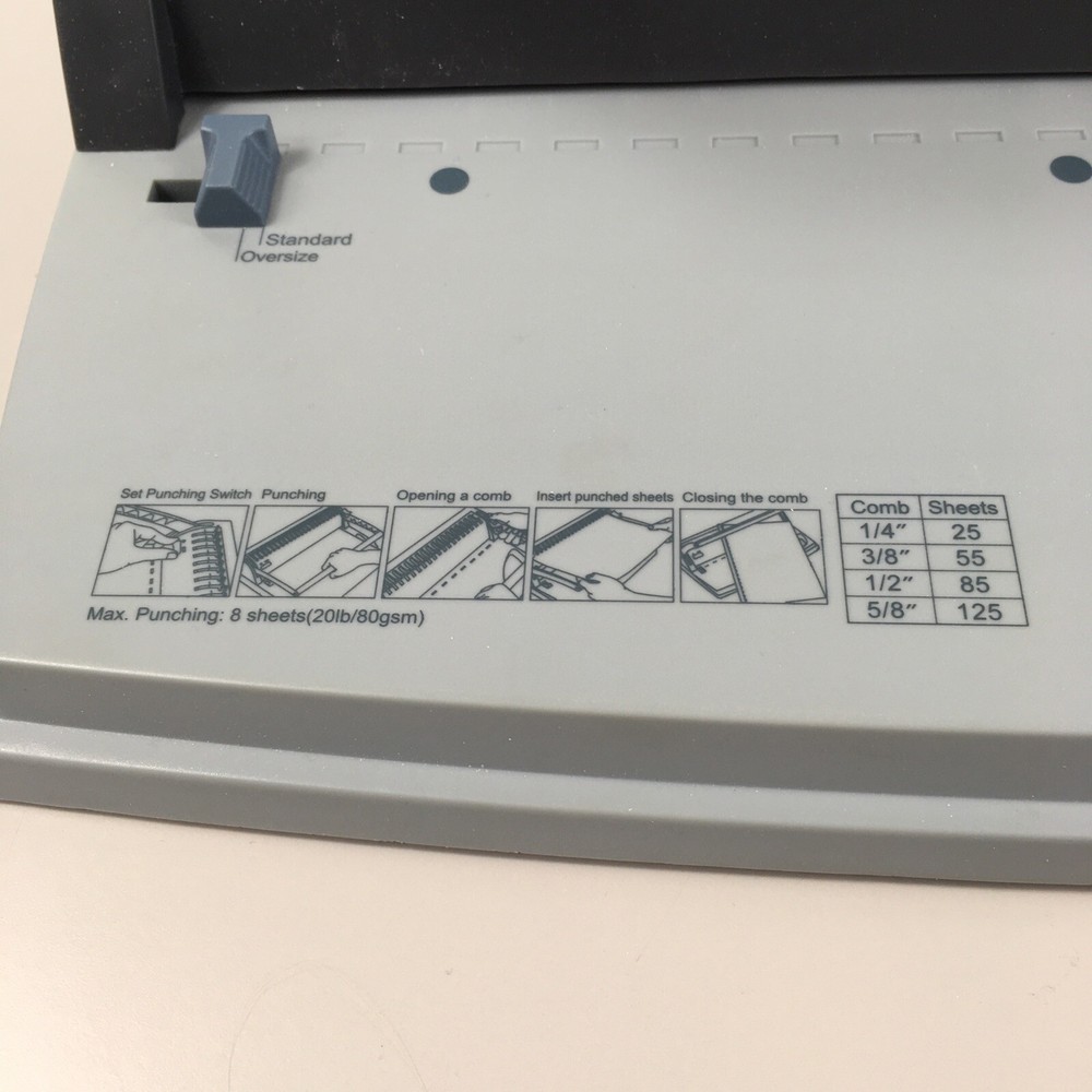 GBC BindMate Personal CombBind Machine #7706170 Hole Punch Binding Covers Spines