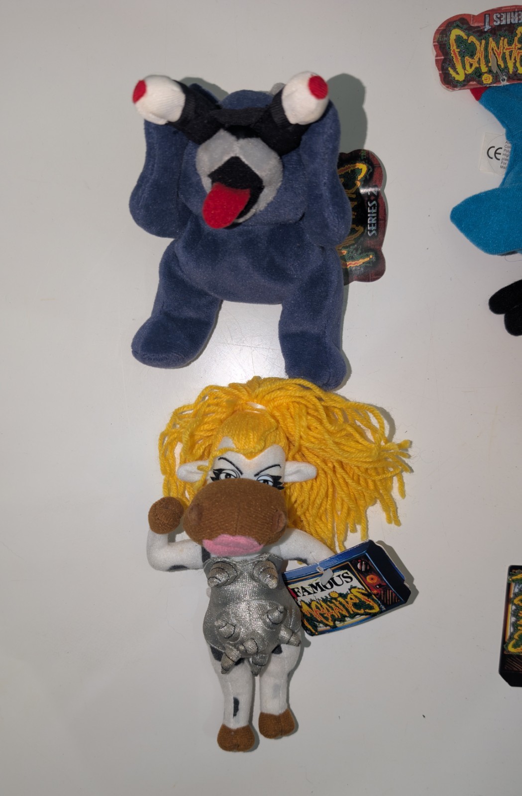 Vintage Meanies Spoof Beanie Plush - Lot of 6 NWT Series 1 & 2 & Infamous Shock