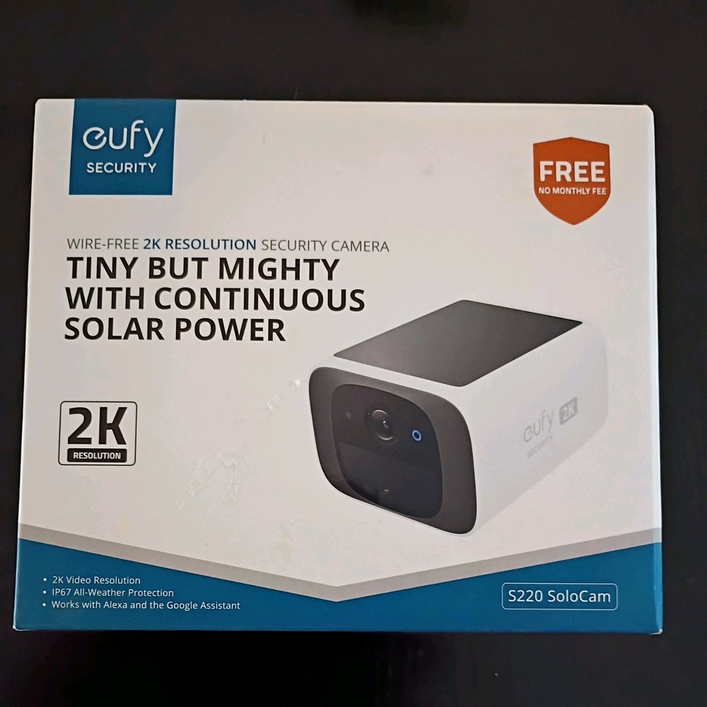 Eufy S220 - Tiny But Mighty Continuous Solar Power 2K Security Camera  SoloCam