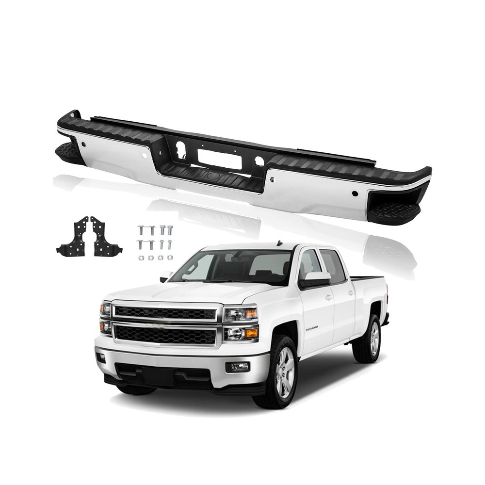 Rear Bumper Assembly Compatible with 2014-2018 Chevy Silverado GMC Sierra 150...