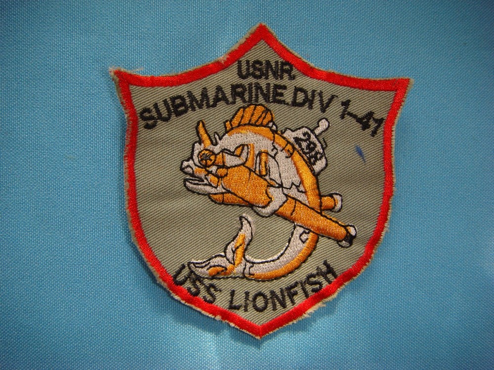 PATCH US NAVY USNR SUBMARINE DIVISION 1-41 USS LIONFISH