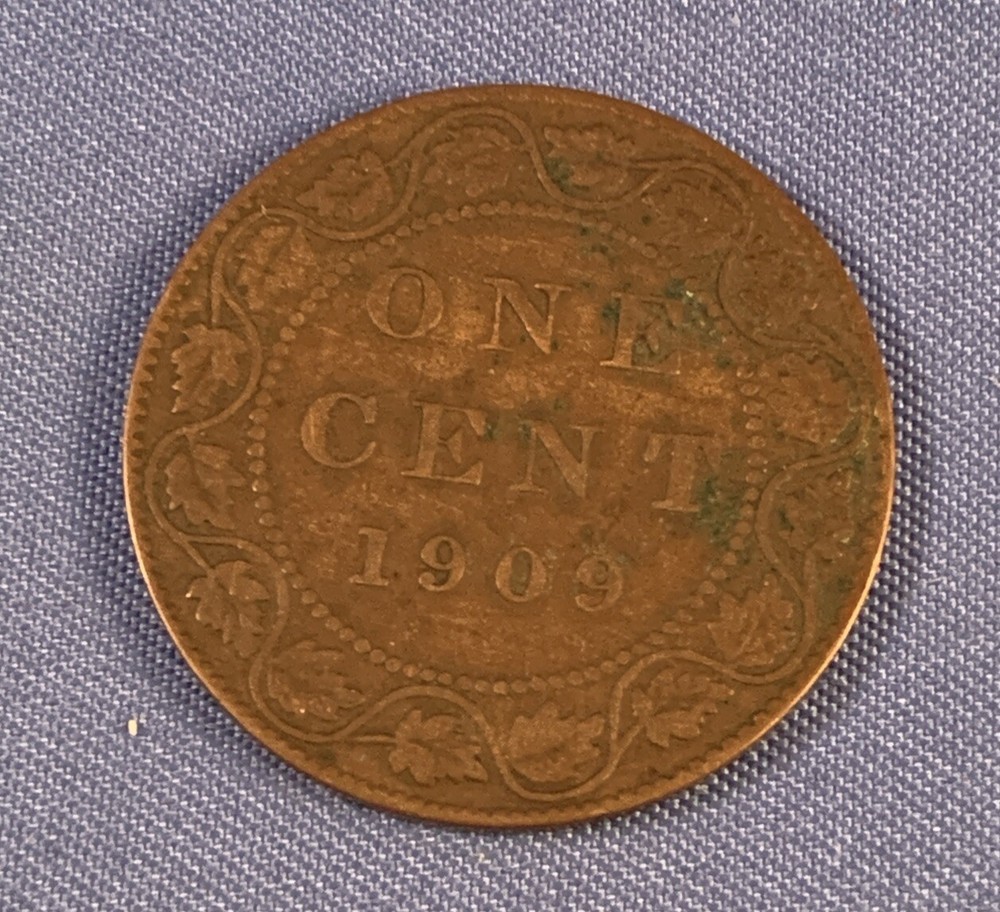 1909 One Cent Large Cent - 1C - Edward VII Canada