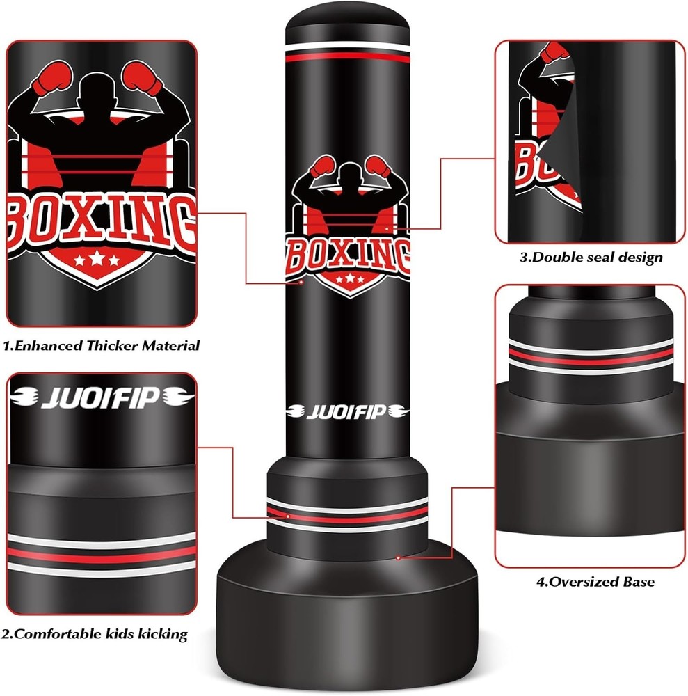 Durable 70'' Boxing Bag with Widened Base - Complete Set for Effective Workouts