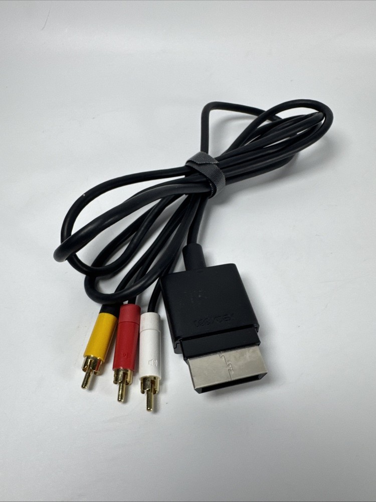 Genuine OEM Microsoft Xbox 360 Component Composite AV Cable - Black