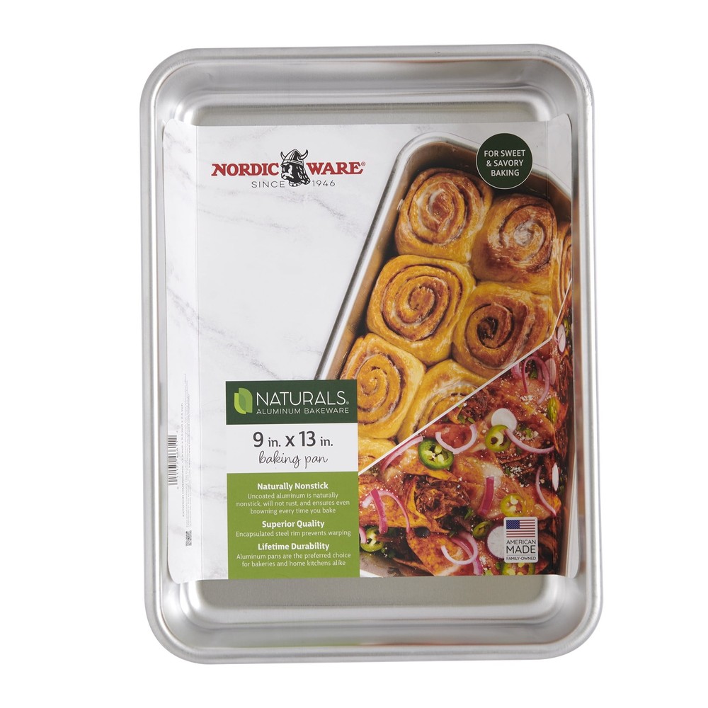 Naturals 9" x 13" Aluminum Rectangular Cake & Baking Pan