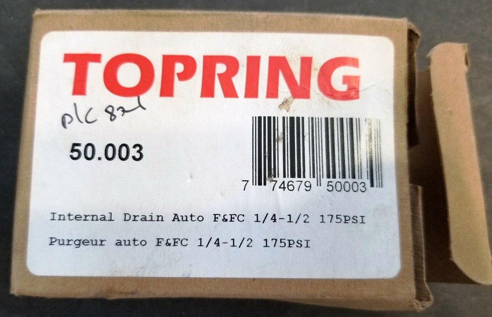 Topring Model 50.003 Internal Drain Auto Filter - New In Box