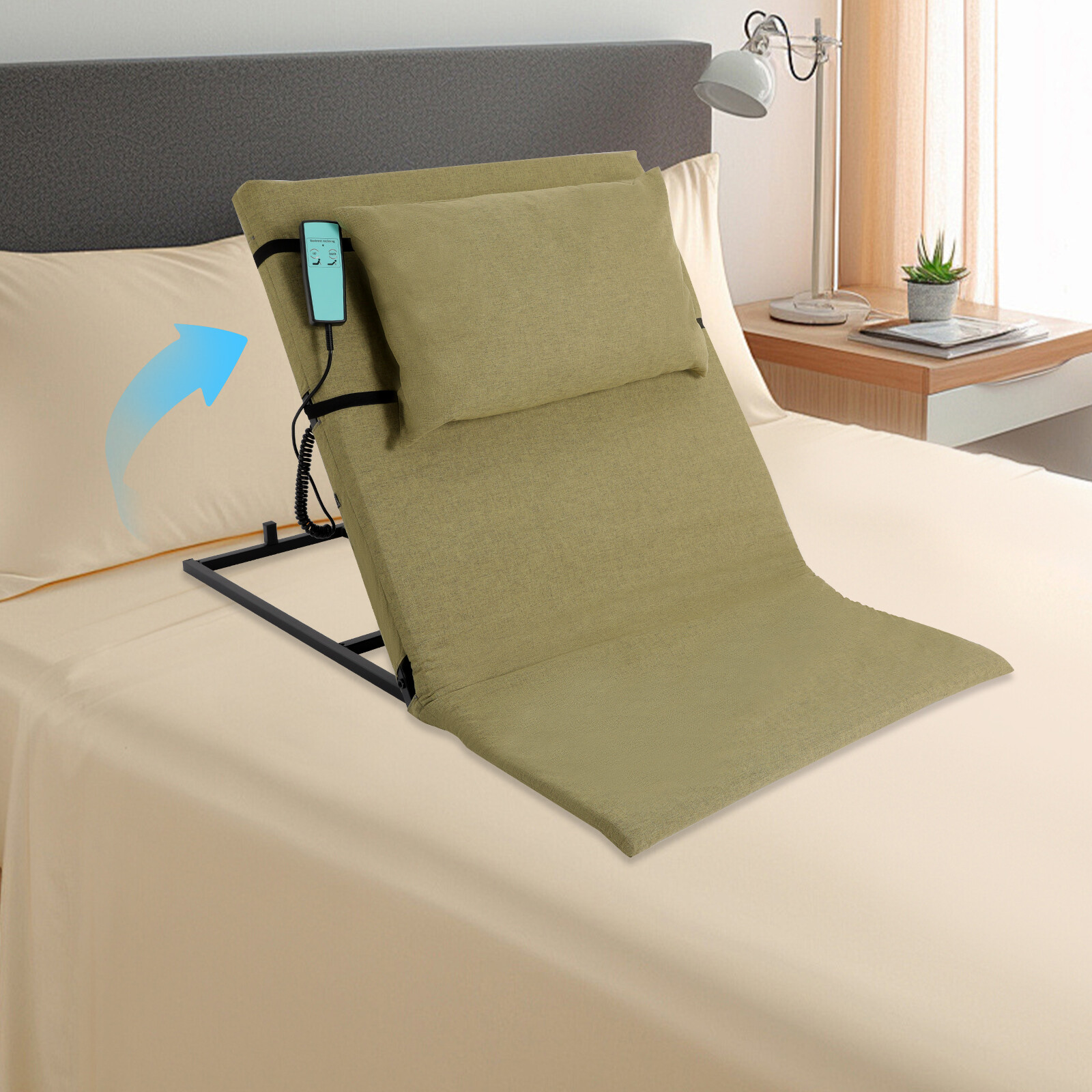 Electric Lifting Mattress Backrest With Remote - Adjustable Comfort Support