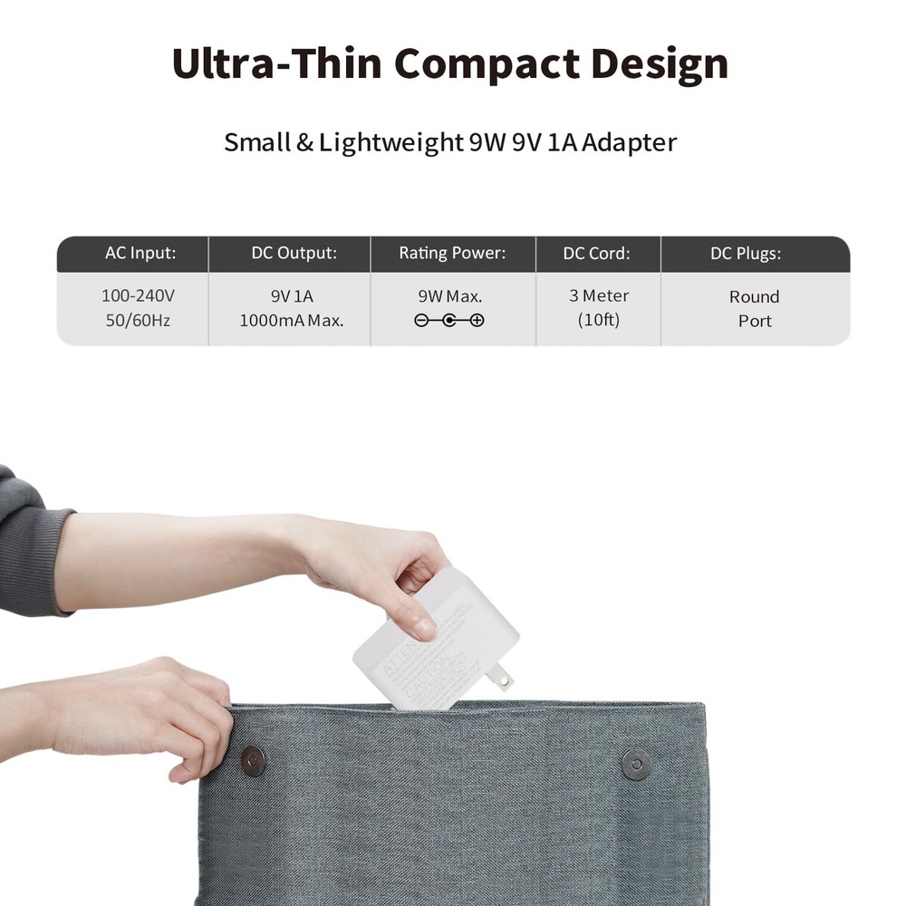 10FT/3M Replacement 9V Power Supply Compatible with TP Link Tapo Camera C100 ...