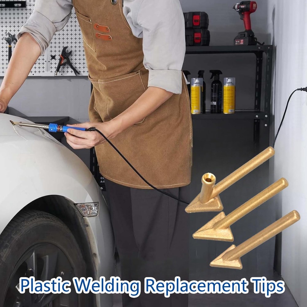4PCS Plastic Welding Replacement Tips, Soldering Iron Gun Triangular...