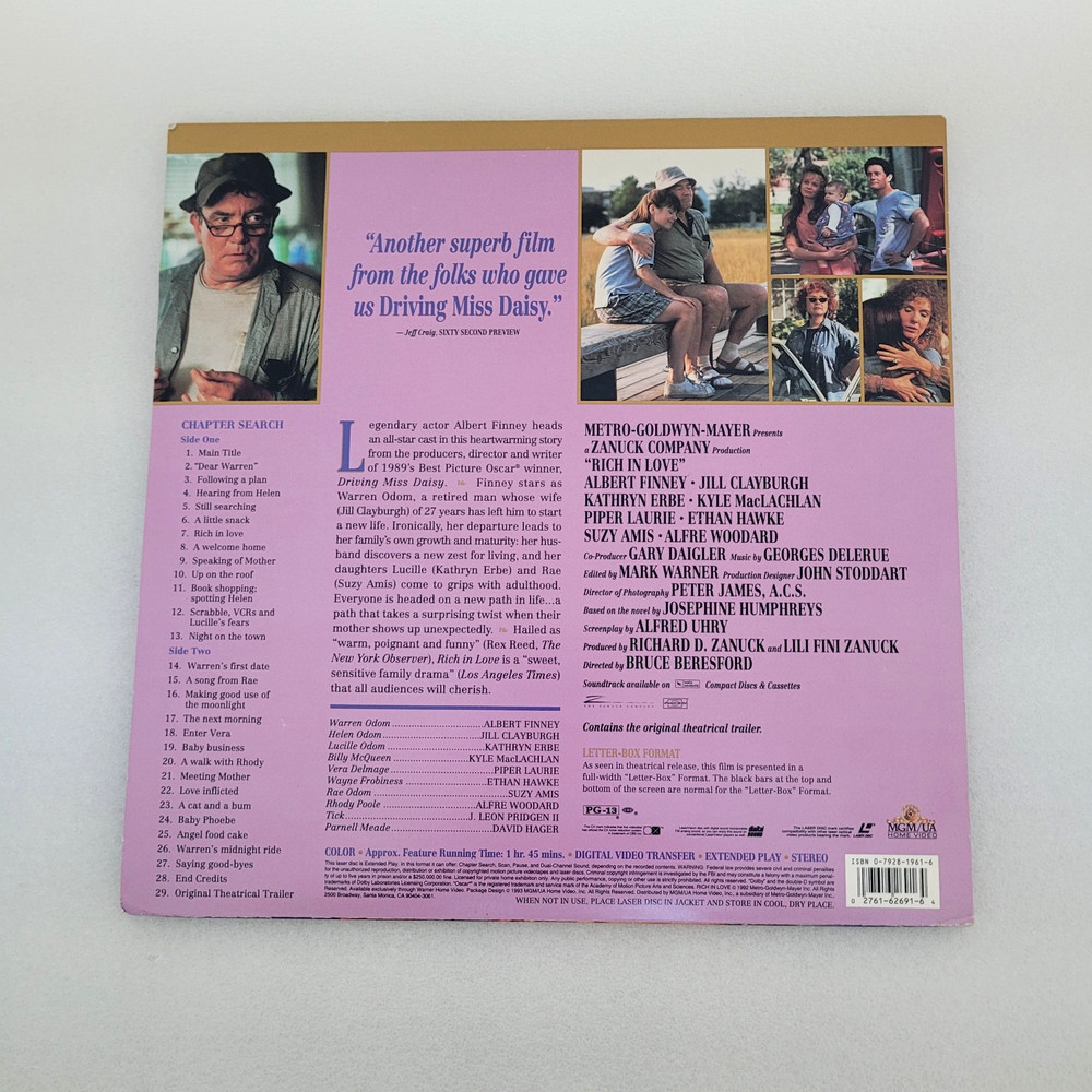 Rich in Love (Laserdisc, 1993)