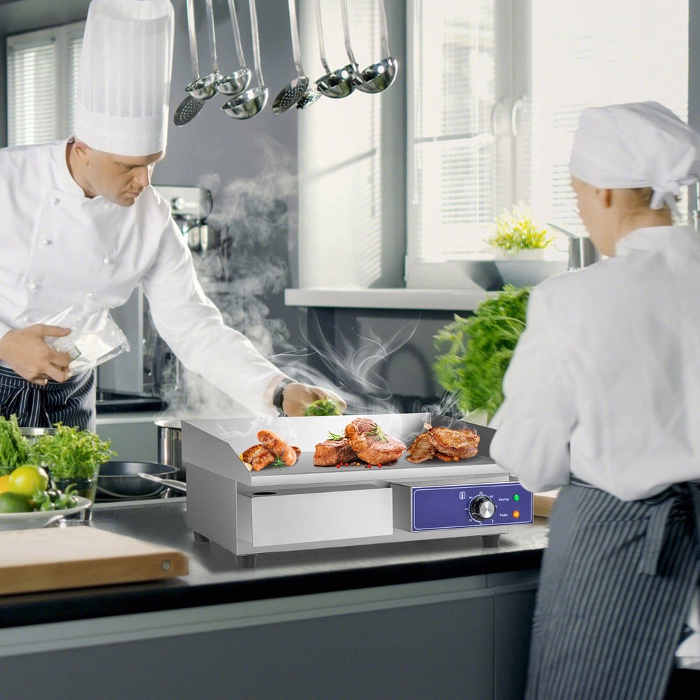 22" Commercial Electric Griddle w/ Adjustable Temperature Control 122℉-572℉