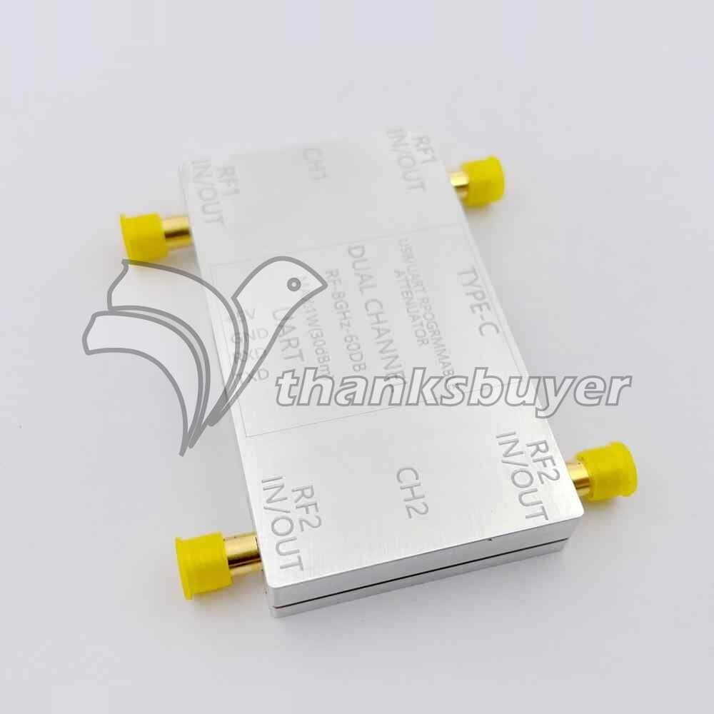 RF-8GHz-60DB Dual Channel Programmable Attenuator RF Attenuator + Type-C Cable