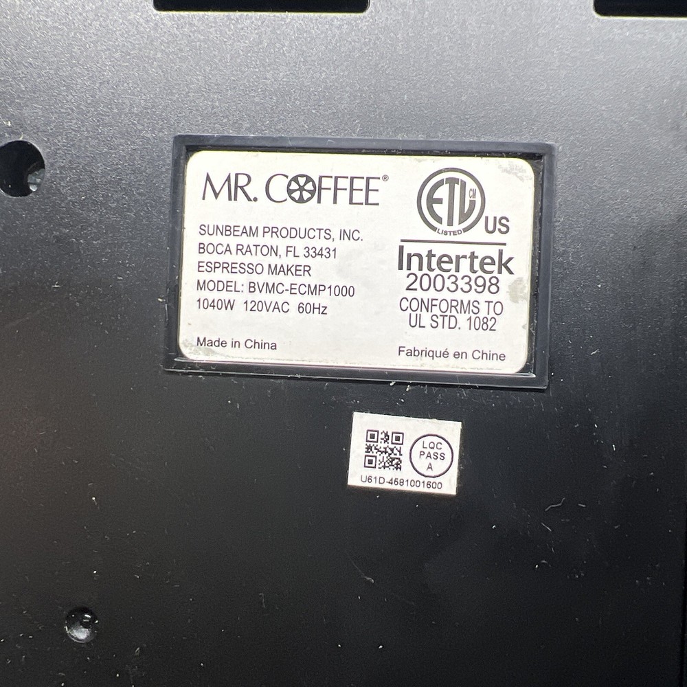 Mr Coffee Cafe Barista UNTESTED