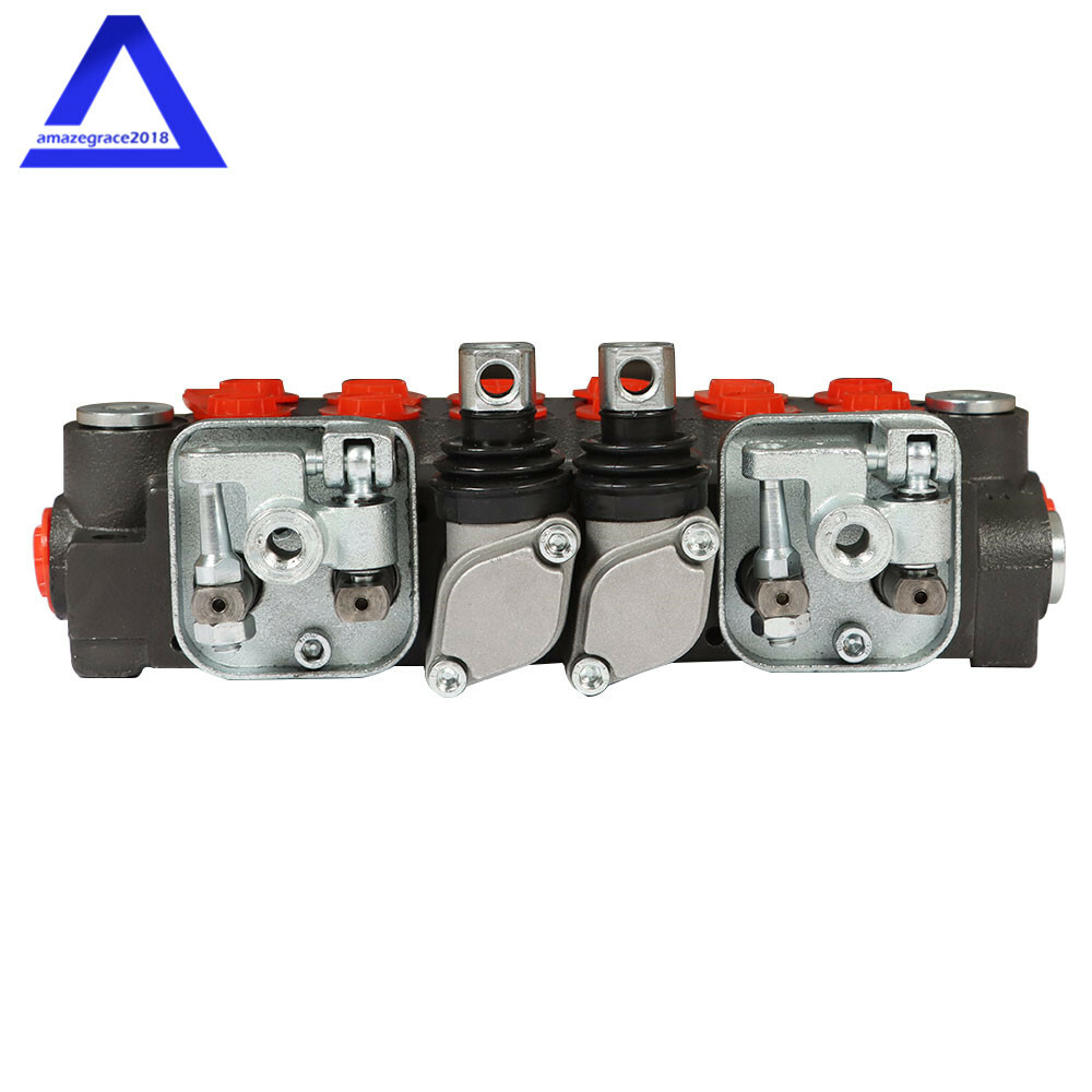 11 GPM Hydraulic Backhoe Directional Control Valve w/ 2 Joysticks,6 Spool,