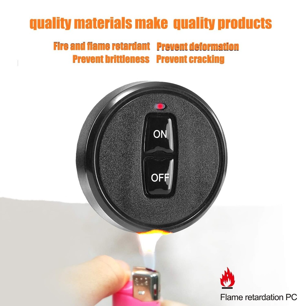 Mini Wireless Light Switch and Receiver kit, No Wiring Mini Remote Switch, No...