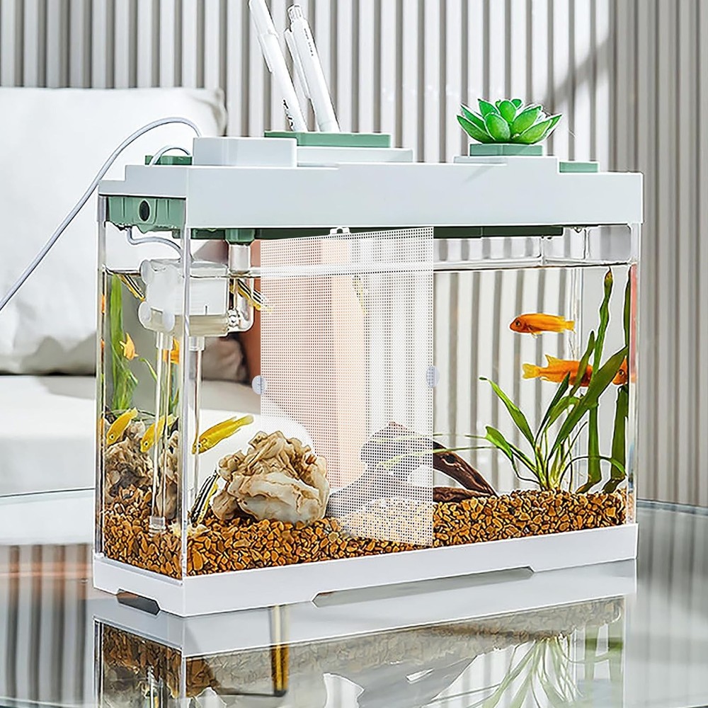 2 PCS Aquarium Fish Tank Divider Plastic Grid Divider Clear Cuttable Grid Pla...
