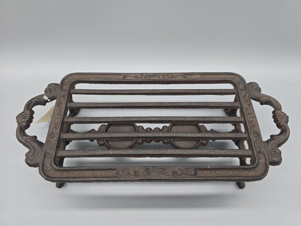 Cast Iron Dish Warmer Cradle Rest Rustic Finish