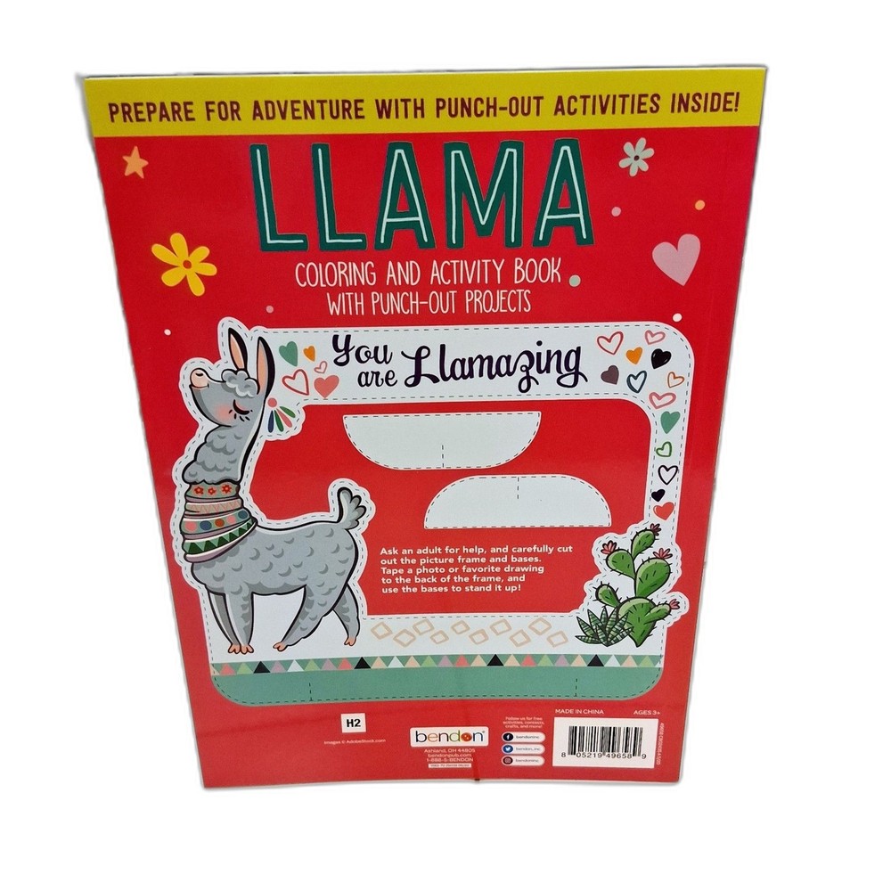 Llama Coloring & Activity Book-Punch Out Projects