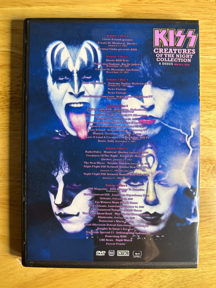 KISS - Creatures of the Night Collection 6-DVD Box Set Live Gene Simmons Stanley