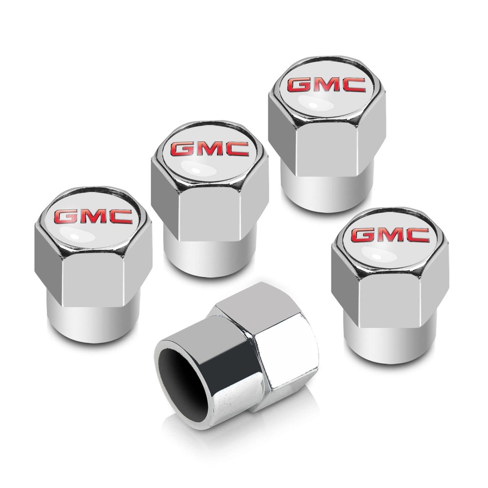 GMC Tire Stem Valve Caps Set (Chrome)