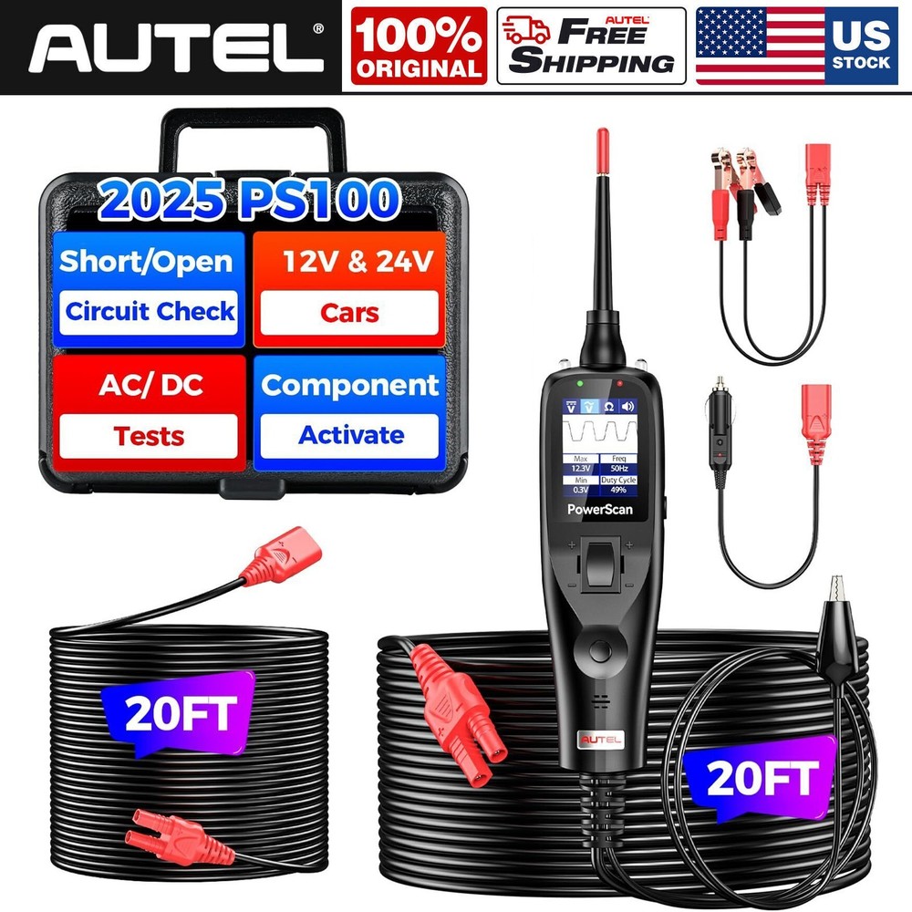 2025 Autel PowerScan PS100 Circuit Tester Electrical System Diagnostic Scan Tool