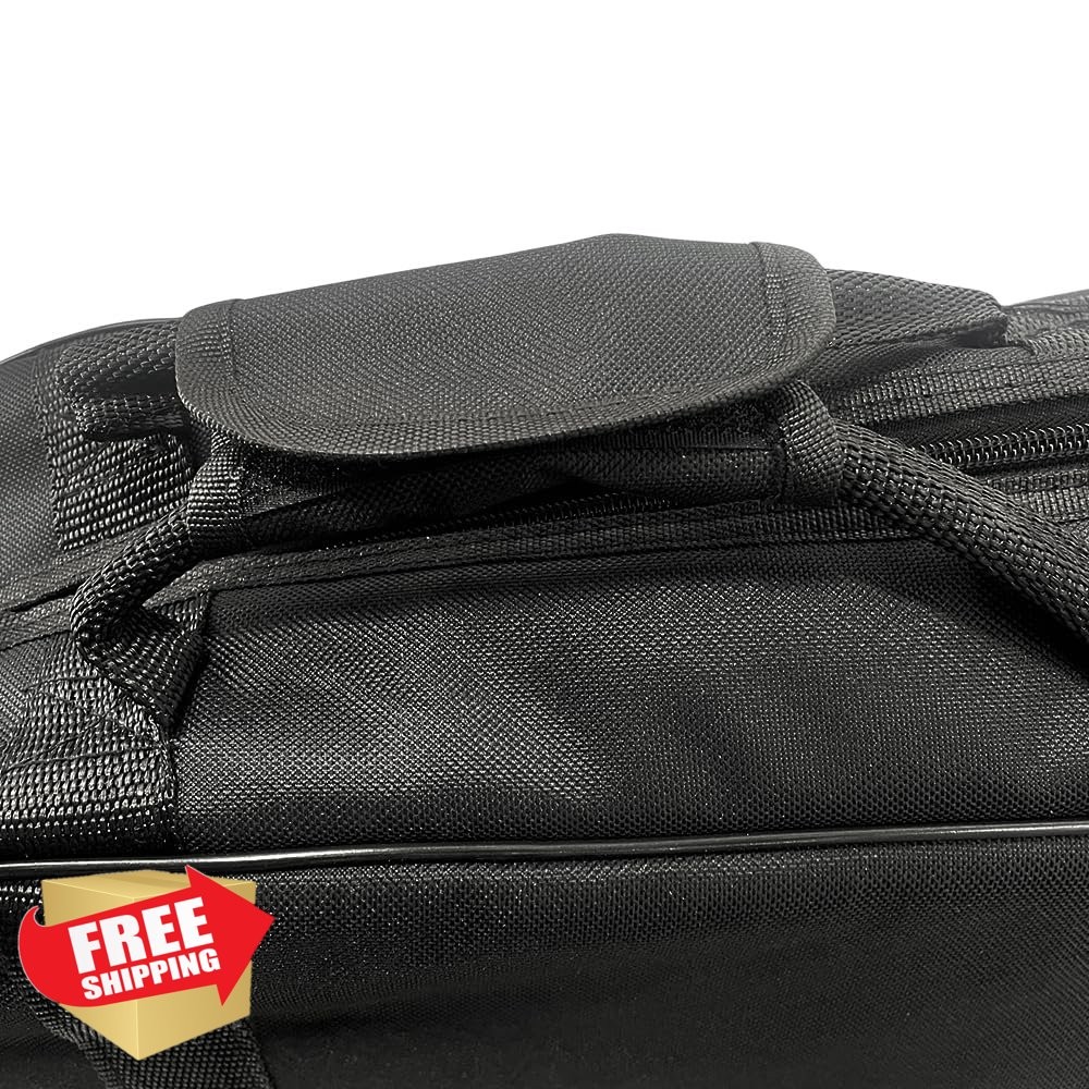 Conboxus Black 1/4 Cello Soft Case Lightweight Backpack Straps