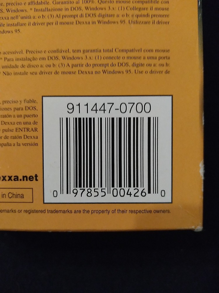 Vintage DEXXA MOUSE 3 button for IBM compatible M-SAP49 Serial Version OPEN BOX