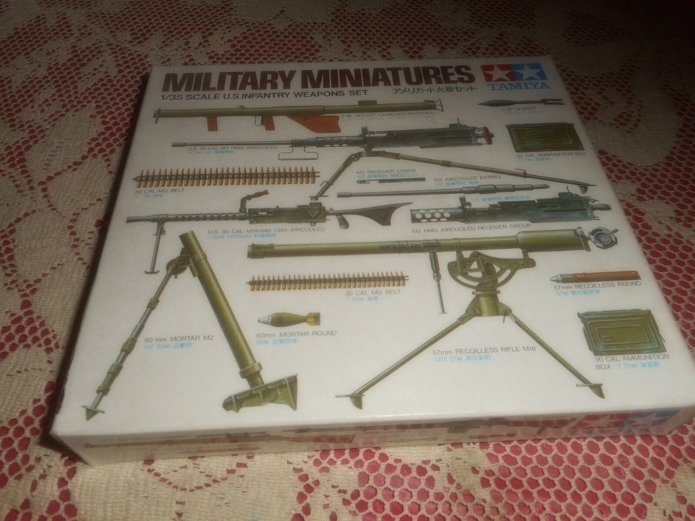 TAMIYA 35121, 1/35 U.S. INFANTRY WEAPONS SET PLASTIC MODEL KIT