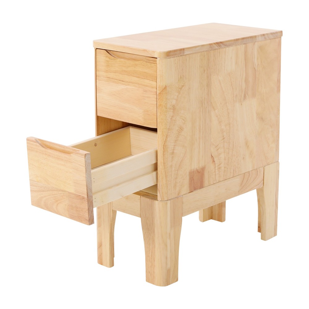 Bedside Table, Wood Color Sofa Side Table, Bedside Table with Drawers 20*40*50cm