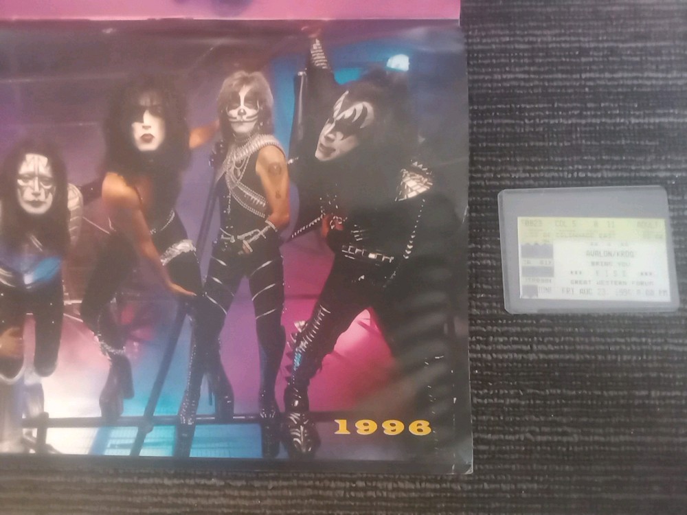 Kiss 💋 Reunion Tour, Ticket Stub 8-23-96, Los Angeles Western Forum🎸