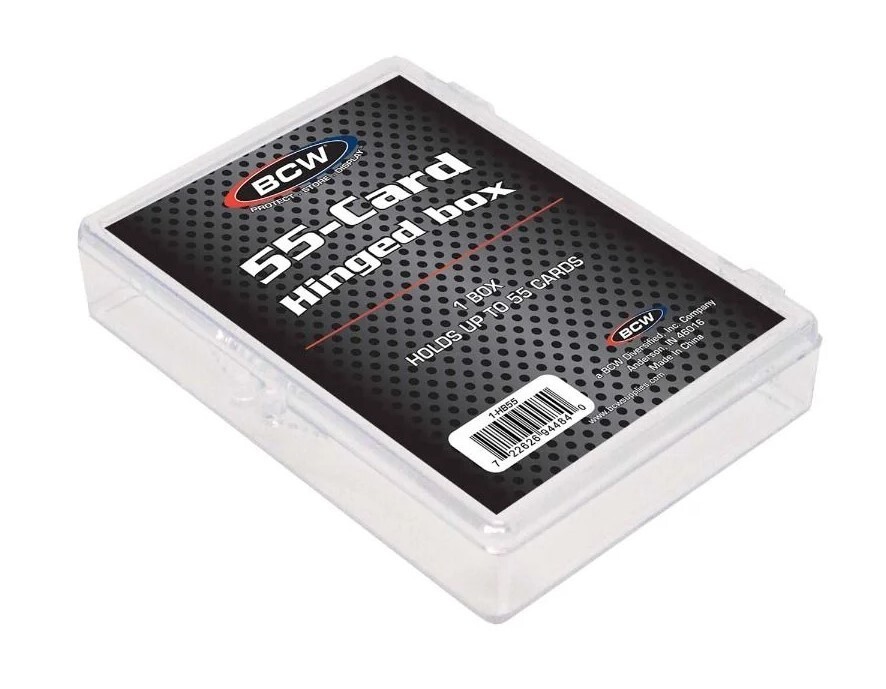 NEW (3 CT) BCW 55 Count Hinged Trading Card Box