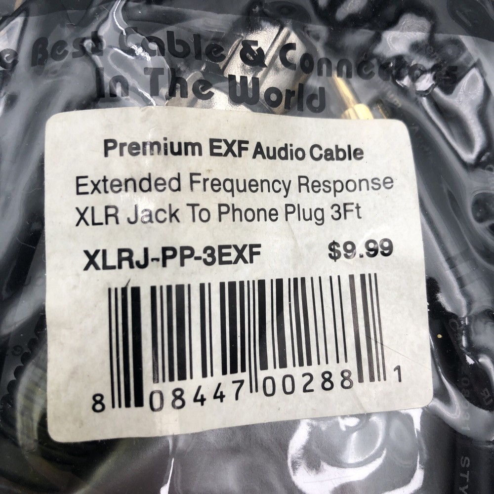 NOS Comprehensive Premium EXF Audio Cable XLRJ-PP-3EXF READ