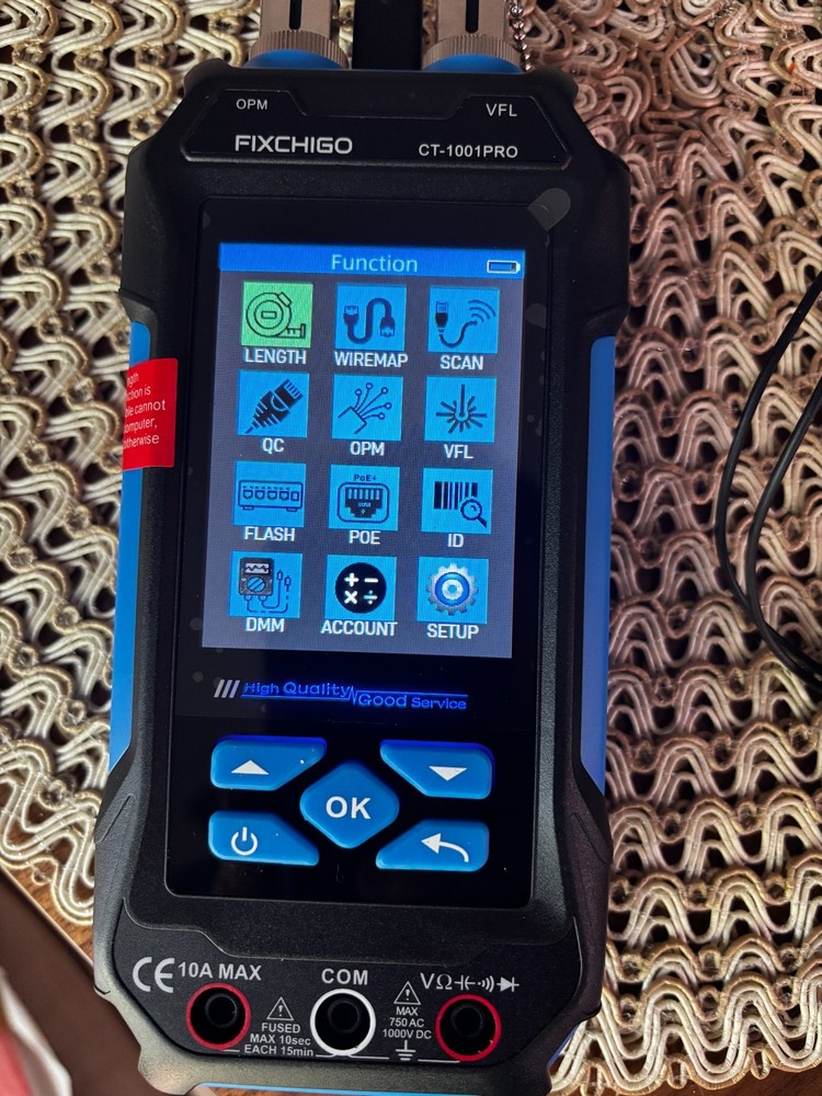 FIXCHIGO Multifunctional Network Cable Tester with Multimeter, PoE, VFL