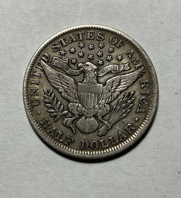 1900 Barber Half Dollar Choice Original VF++