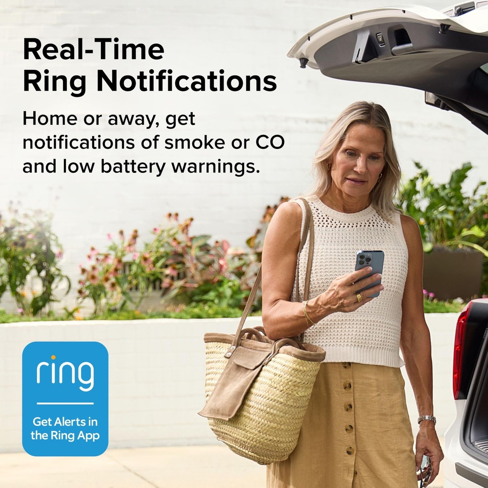 Kidde Smart Smoke and Carbon Monoxide Detector, Ring App Enabled for Real-Time