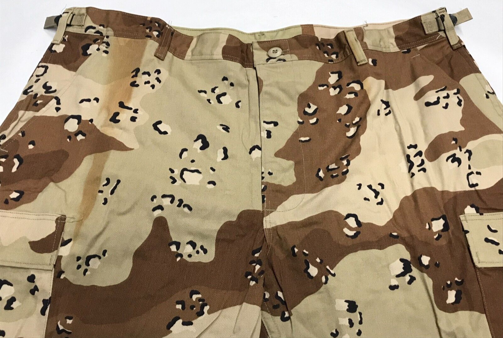 Wrangler 1991 6 Color Desert BDU Trousers USGI NYCO X Large Short NOS w/ Stains