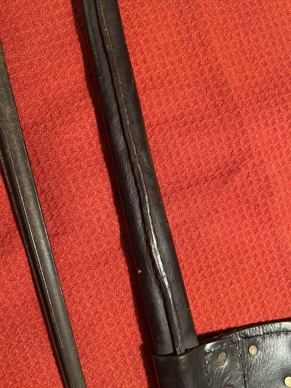 Antique US scabbard For Trap Door Springfield & Foreign socket bayonet