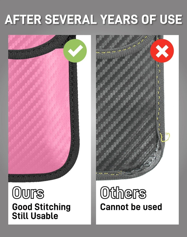 Faraday Key Fob Signal Blocking Pouch 2 Pack