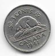 Canada 1941 5 cent  Nickel Circulated