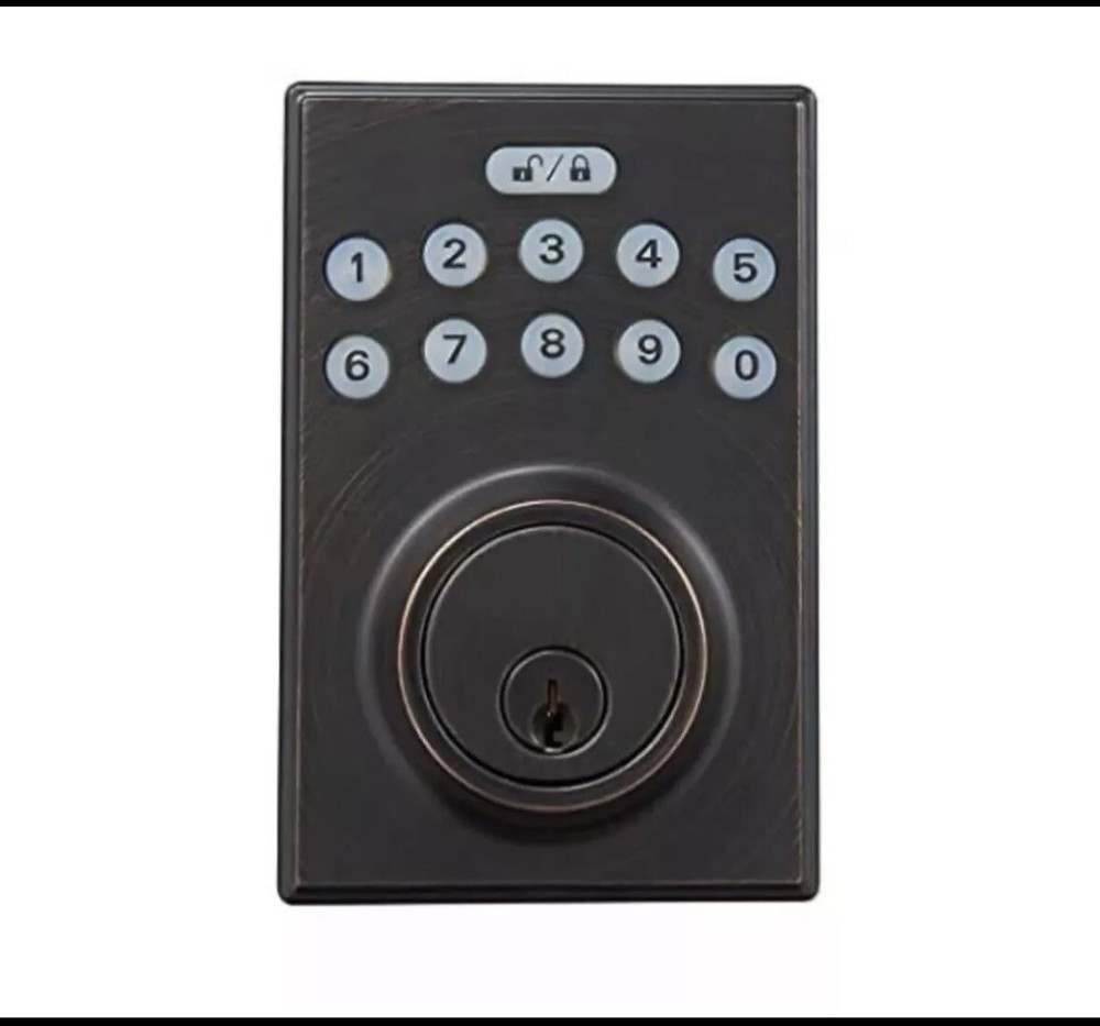 Amazon Basics Contemporary Electronic Keypad Deadbolt with Keyed Entry