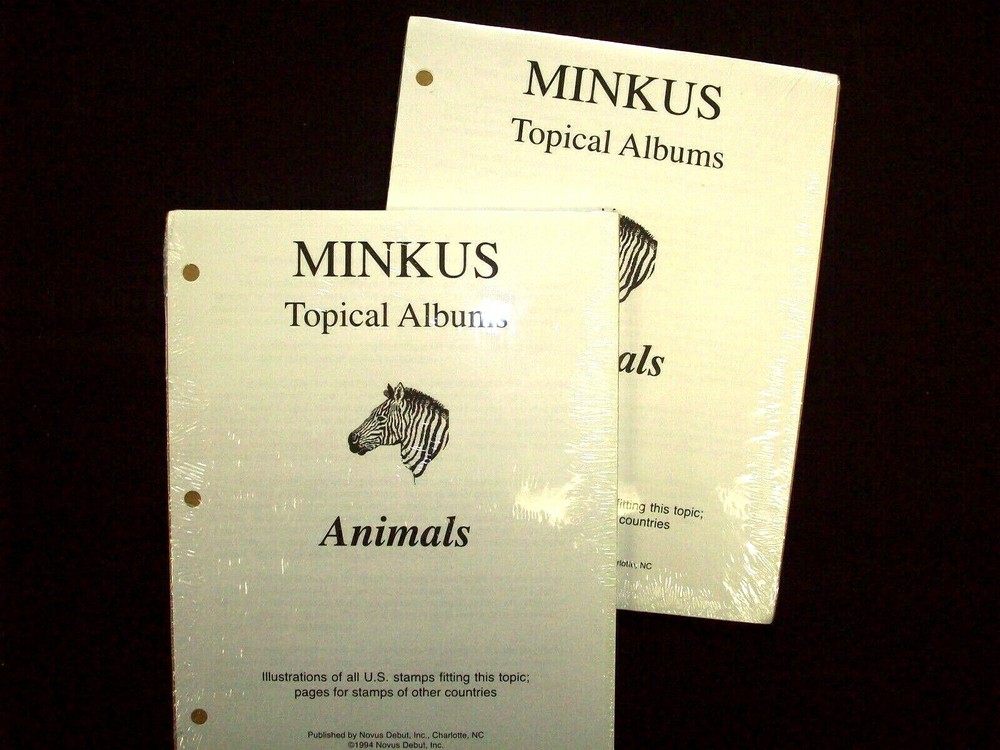 Minkus 100 Topical Album Pages - Animals 8-1/2" x 11" New Unopened Packages! |