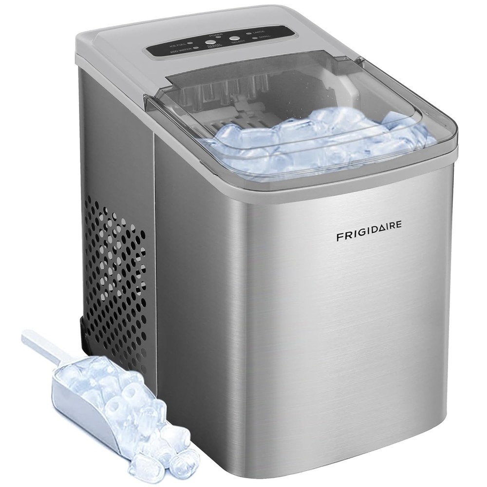 Frigidaire 26 Lbs per Day Portable Compact Maker, Ice Making Machine, Stainless