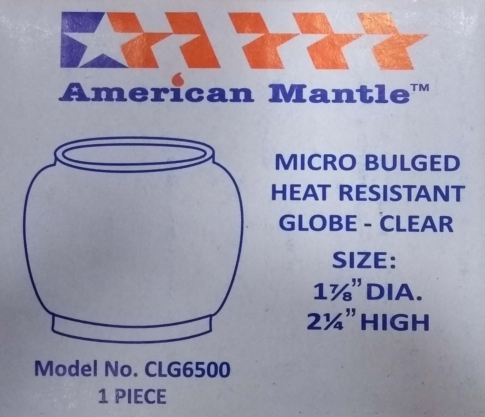 Mini Bulged Globe for PEAK1 Micro Lanterns - CLG6500