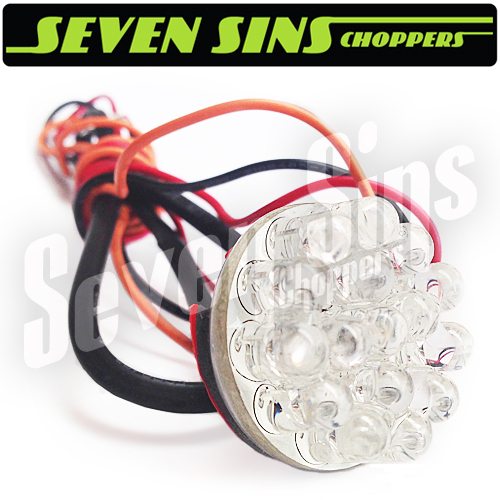 1" RUNNING & TURN LIGHT CLUSTER RED UNIVERSAL APPLICATION CHOPPER