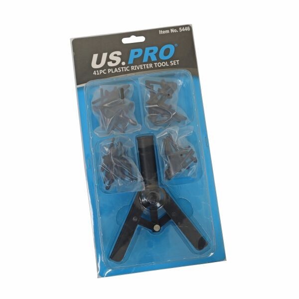 US PRO Tools 41pc Plastic Riveter Tool Set, For Riveting Plastic Rivets 5446