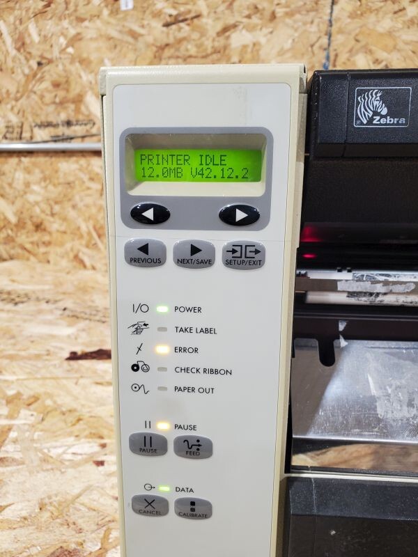 Zebra 110XiIII PLUS Thermal Direct Transfer Label Barcode Printer - Turns on