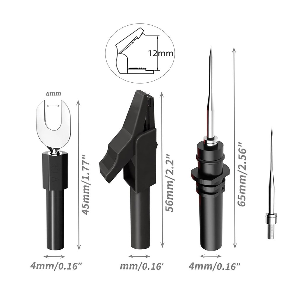 Durable Stackable Banana Plug Electrical Testing Kit with Versatile Accessories